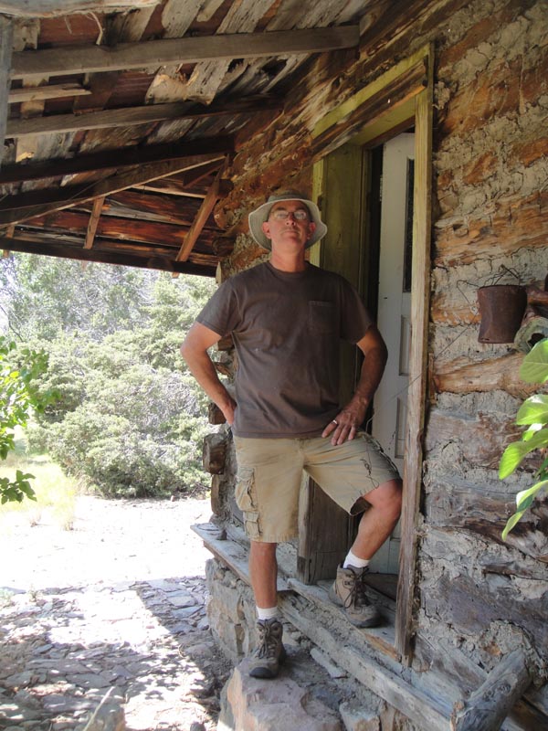Jim at an old cabin
